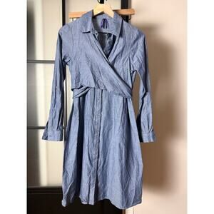 Blue Nursing Wrap Dress